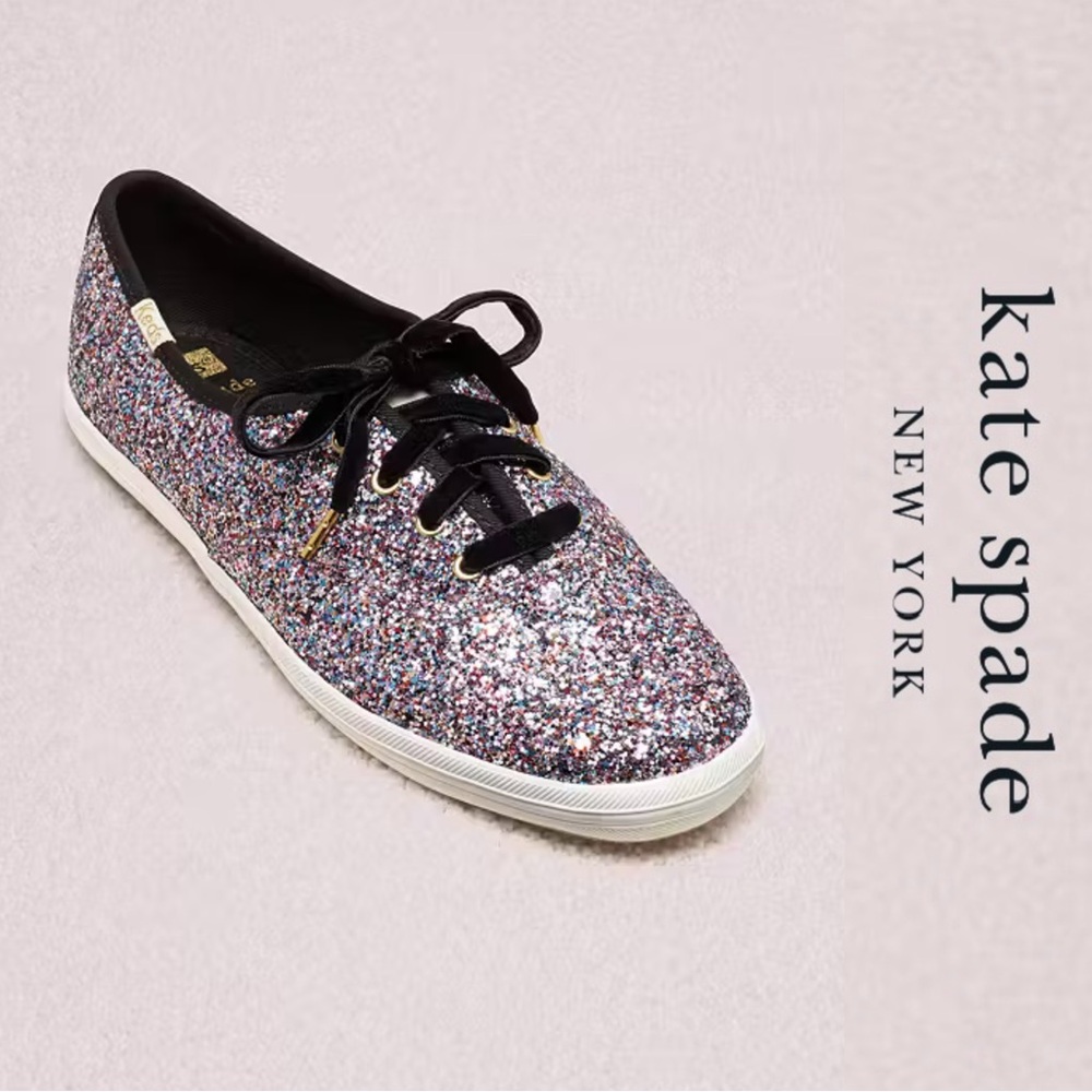 Keds X Kate Spade | Pink Glitter Sneaker Multi-Color | Size 7.5